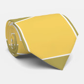 Cravate Carrés Géométriques Motif Vert Jaune (Roulé)