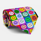 Cravate Carrés multicolores (Roulé)