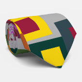 Cravate Carrés sombres sur la lumière (Roulé)