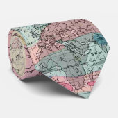 Cravate Carte 1891 du monde (Roulé)