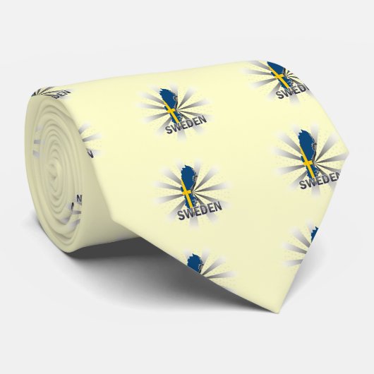 Cravate Carte 2,0 de drapeau de la Suède (Roulé)