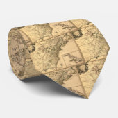 Cravate Carte américaine de colonies du cru 1777 par (Roulé)