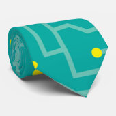 Cravate Carte de circuit imprimé d'ordinateur jaune bleu T (Roulé)