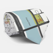 CRAVATE CARTE DE DÉTAIL DES MASSACHUSETTS DE L'UNIVERSITÉ (Roulé)