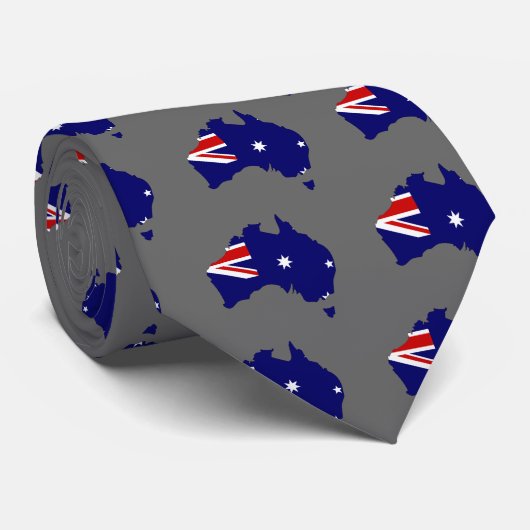 Cravate Carte de drapeau de l'Australie (Roulé)