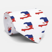 Cravate Carte de drapeau du Haïti normale (Roulé)