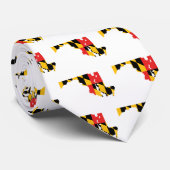 Cravate Carte de drapeau du Maryland (Roulé)