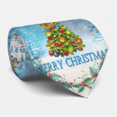 Cravate Carte de Joyeux Noël (Roulé)