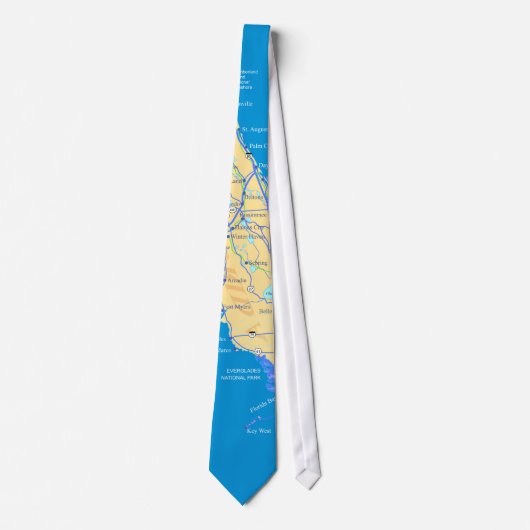 Cravate Carte de l'État de Floride (Devant)