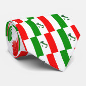 Cravate Carte de l'Italie et du drapeau italien (Roulé)