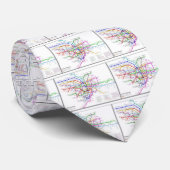Cravate Carte de métro de Tokyo (Roulé)