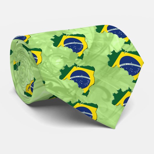 Cravate Carte du Brésil (Roulé)