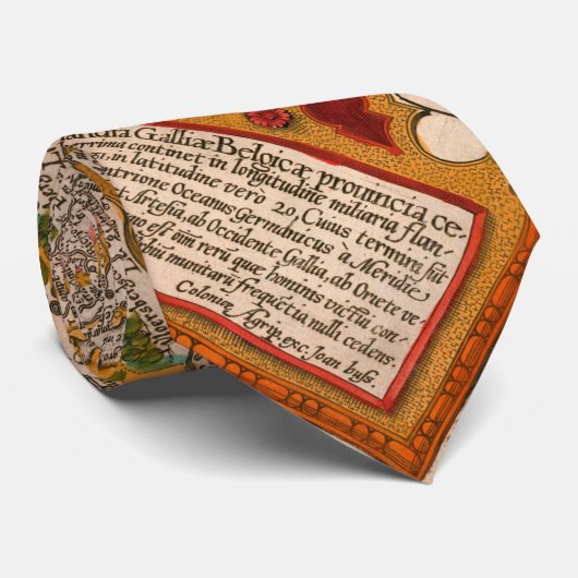 Cravate Carte du comté de Flandre (1609) (Roulé)