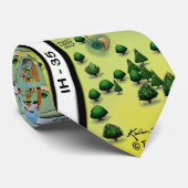 Cravate Carte du dessin animé Austin Texas (Roulé)