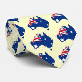 Cravate carte du drapeau australien (Roulé)