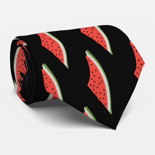 Cravate Carte du drapeau de la pastèque palestinienne. Lib (Roulé)