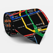 Cravate Carte du métro NY-City (Roulé)