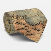 Cravate Carte du monde Atlas historique Vintage (Roulé)