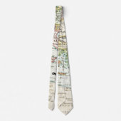 Cravate Carte du monde vintage, Vol avion, Cool (Dos)