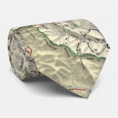 Cravate Carte du parc national des Great Smoky Mountains ( (Roulé)