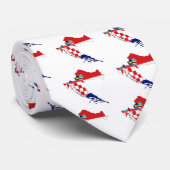 Cravate Carte heure Hrvatska de drapeau de la Croatie (Roulé)