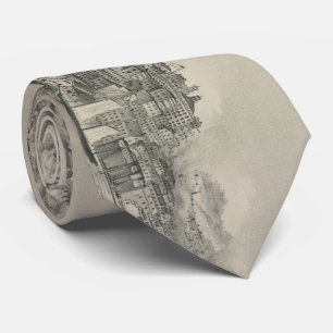 Cravate Carte imagée vintage de Richmond VA (1876)