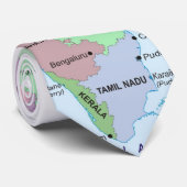 Cravate carte india_Political (Roulé)