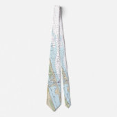 Cravate Carte nautique Fort Pierce Floride Authentic (Devant)