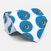 Cravate Carte plate de la terre - projection équidistante (Roulé)