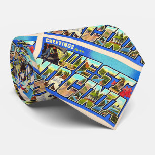 Cravate Carte postale à grande lettre WV State of West Vi