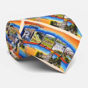 Cravate Carte postale Vintage à grande lettre de l'état 