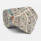 Cravate Carte vintage de Berlin Allemagne (1905) (Roulé)