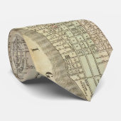 Cravate Carte vintage de Chicago (1857) (Roulé)