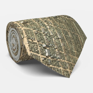 Cravate Carte vintage de Chicago (1868)