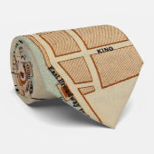 Cravate Carte vintage de Hamilton Bermudes (1922) (Roulé)