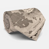 Cravate Carte vintage de Jérusalem Israël (1835) (Roulé)