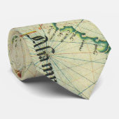 Cravate Carte vintage de la mer Noire (1559) (Roulé)