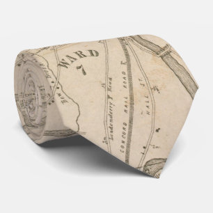 Cravate Carte vintage de l'accord NH (1855)