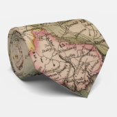 Cravate Carte vintage de l'Ecosse (1814) (Roulé)