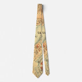 Cravate Carte Vintage de Londres Thames (Devant)