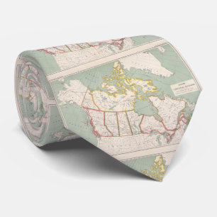 Cravate Carte vintage du Canada (1915)