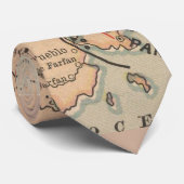 Cravate Carte vintage du canal de Panama (1885) (Roulé)