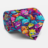 Cravate Cartographie Monsters Necktie (Roulé)