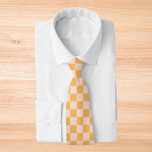 Cravate Carton de contrôle en soie orange et écru<br><div class="desc">Carton de contrôle en soie orange et écru</div>