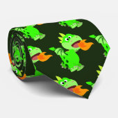 Cravate Cartoon Bébé Dragon Bébé à crache feu mignon (Roulé)