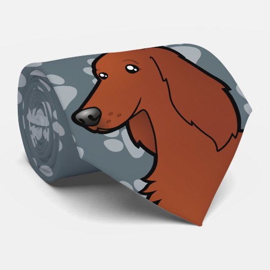 Cravate Cartoon Irish / English / Gordon / R&W Setter (Roulé)