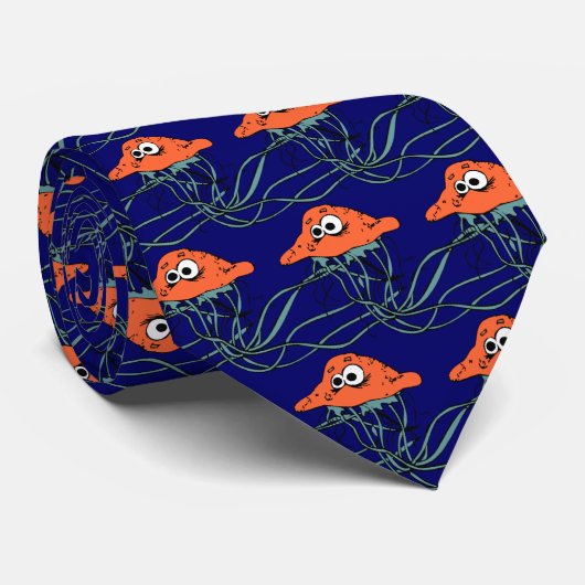 Cravate Cartoon Jellyfish (Roulé)