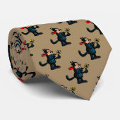 Cravate Cartoon vintage à motif Cat Necktie (Roulé)