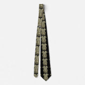Cravate Carved Tiki Sculpture Thunder  (Dos)