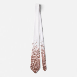Cravate Cascade de dégradé de rose gold pailleté Collier
